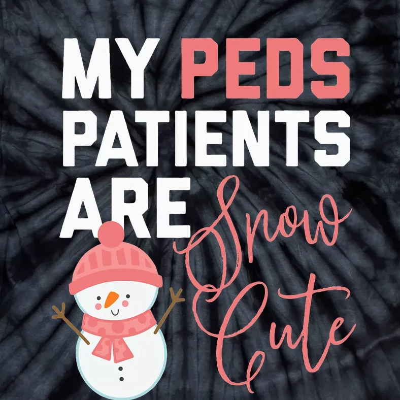 Funny Christmas Peds Nurse Snow Cute Tie-Dye T-Shirt