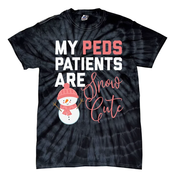 Funny Christmas Peds Nurse Snow Cute Tie-Dye T-Shirt