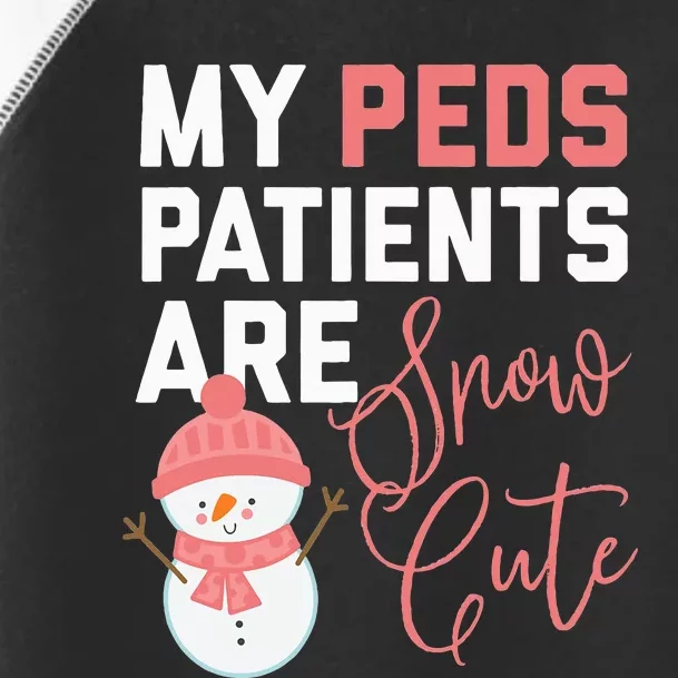 Funny Christmas Peds Nurse Snow Cute Toddler Fine Jersey T-Shirt