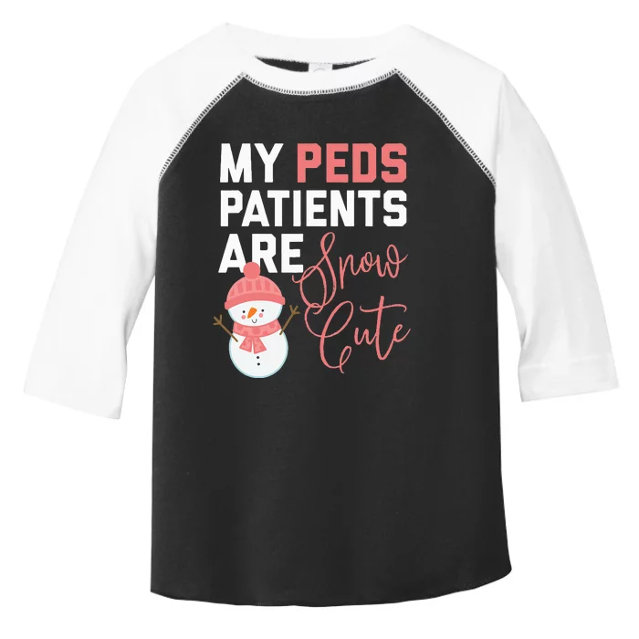 Funny Christmas Peds Nurse Snow Cute Toddler Fine Jersey T-Shirt