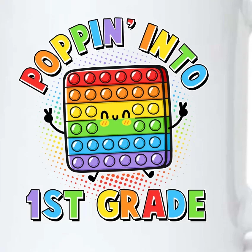 Funny Cute Poppin' Into 1st Grade Fidget Toy Black Color Changing Mug