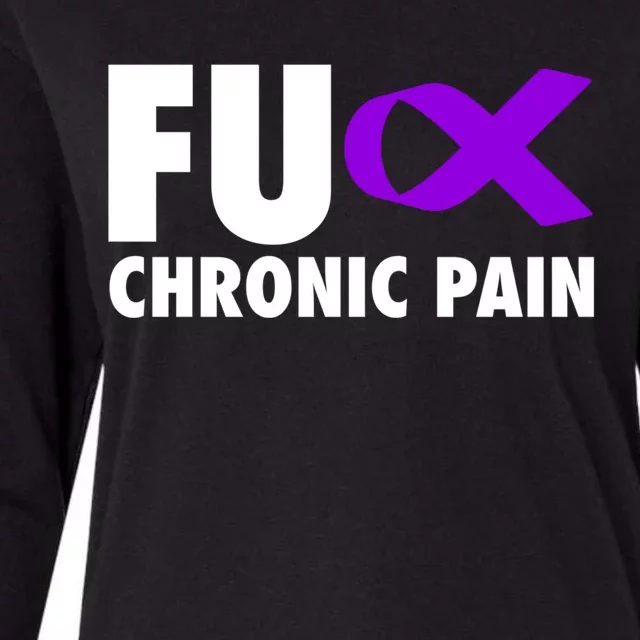 Fu Chronic Pain Purple Ribbon Cool Gift Womens Cotton Relaxed Long Sleeve T-Shirt