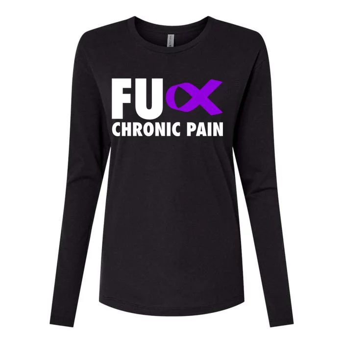 Fu Chronic Pain Purple Ribbon Cool Gift Womens Cotton Relaxed Long Sleeve T-Shirt