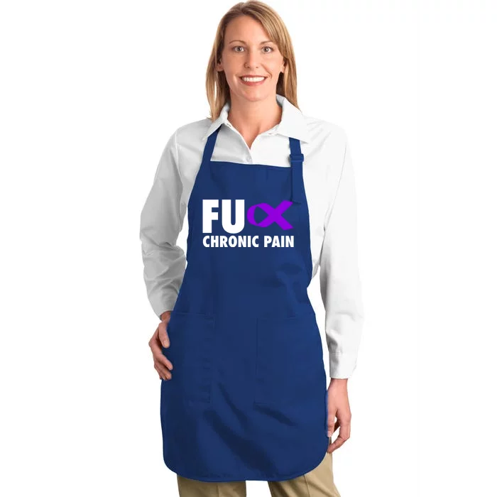 Fu Chronic Pain Purple Ribbon Cool Gift Full-Length Apron With Pocket