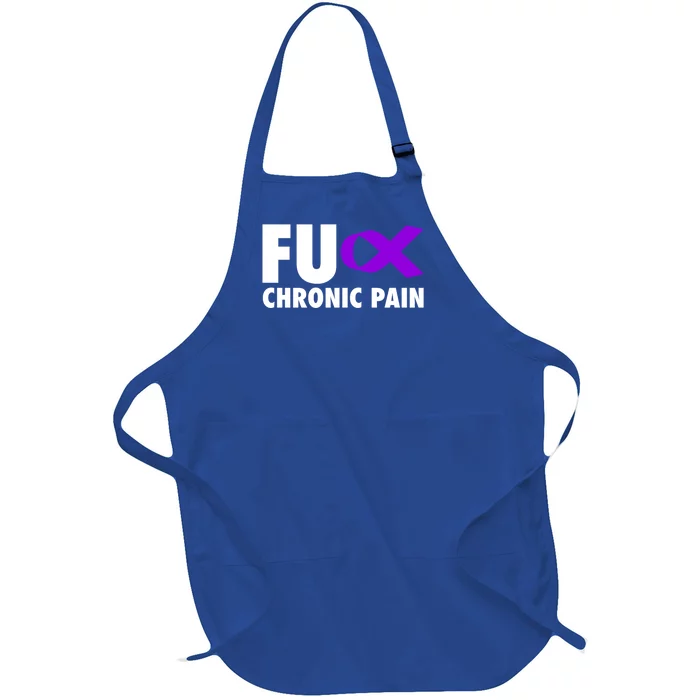 Fu Chronic Pain Purple Ribbon Cool Gift Full-Length Apron With Pocket