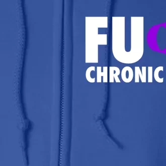 Fu Chronic Pain Purple Ribbon Cool Gift Full Zip Hoodie