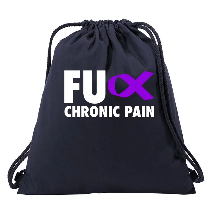 Fu Chronic Pain Purple Ribbon Cool Gift Drawstring Bag