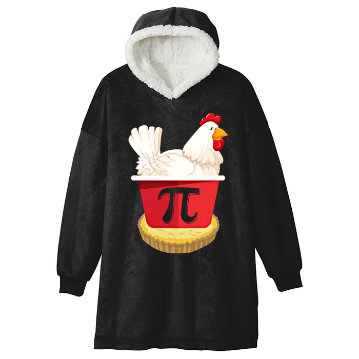 Funny Chicken Pot Pi Design Day Pie Day Math Lover Gift Hooded Wearable Blanket