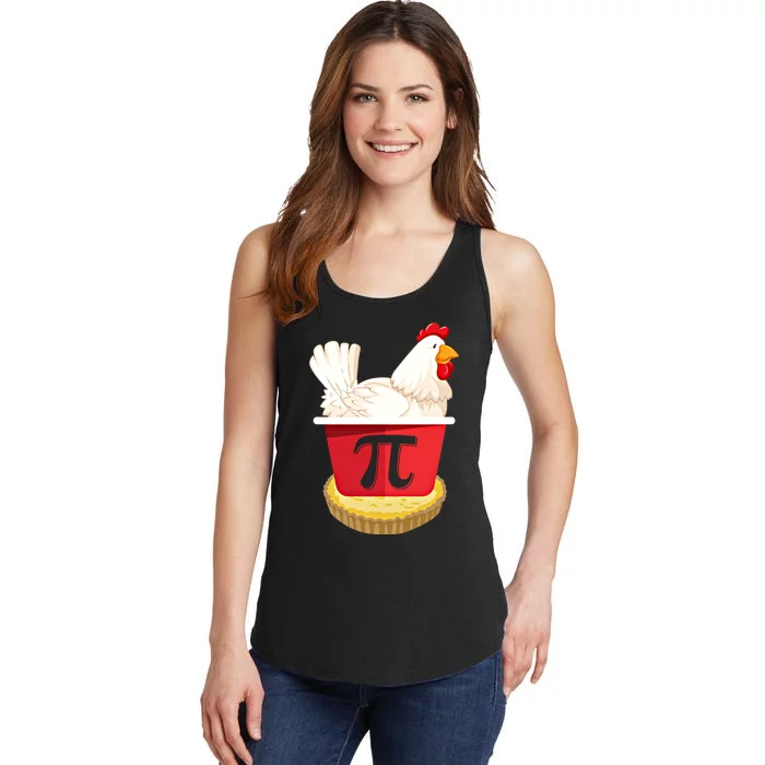 Funny Chicken Pot Pi Design Day Pie Day Math Lover Gift Ladies Essential Tank