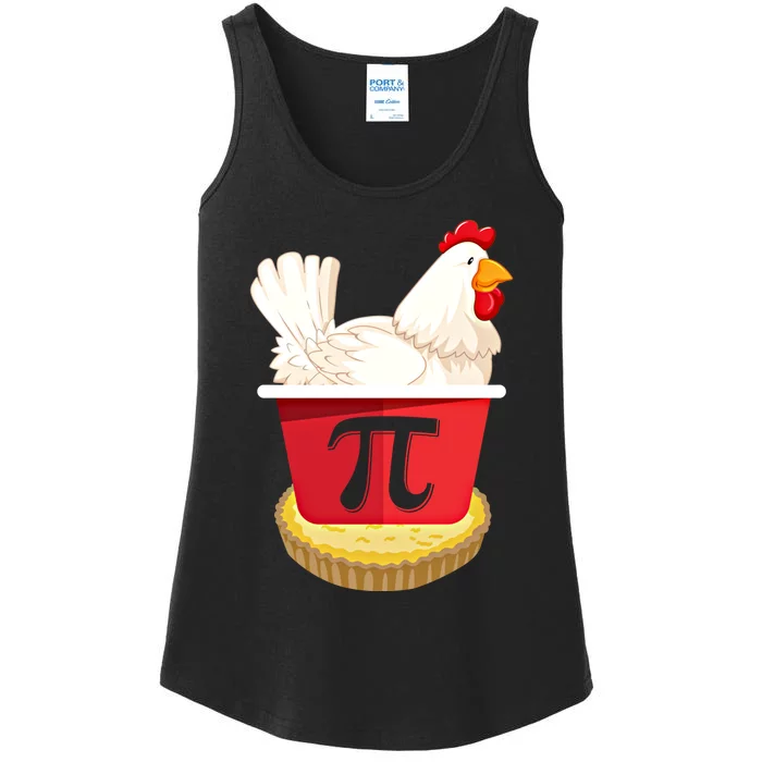 Funny Chicken Pot Pi Design Day Pie Day Math Lover Gift Ladies Essential Tank