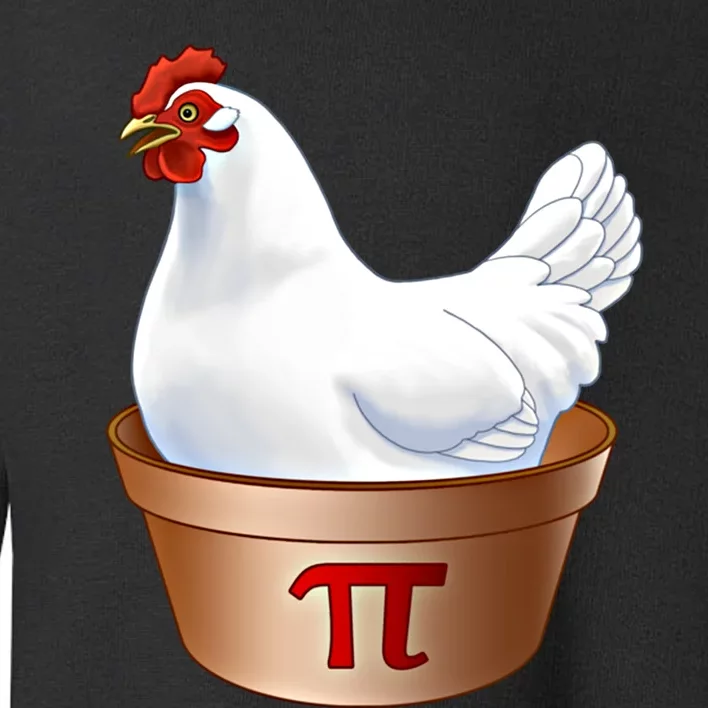 Funny Chicken Pot Pi (Pot Pie) Math Poultry Farmer Gift Toddler Sweatshirt