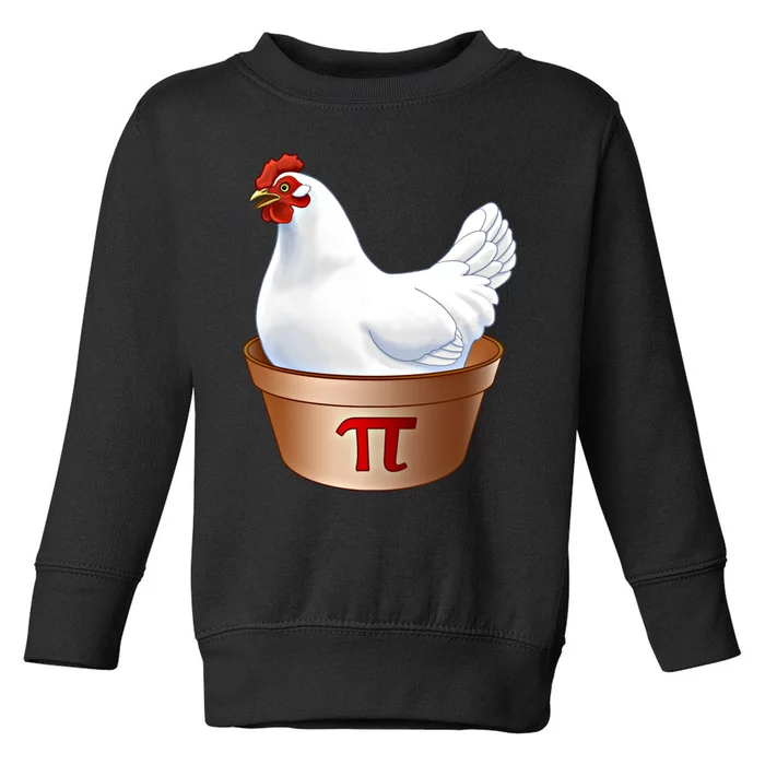 Funny Chicken Pot Pi (Pot Pie) Math Poultry Farmer Gift Toddler Sweatshirt