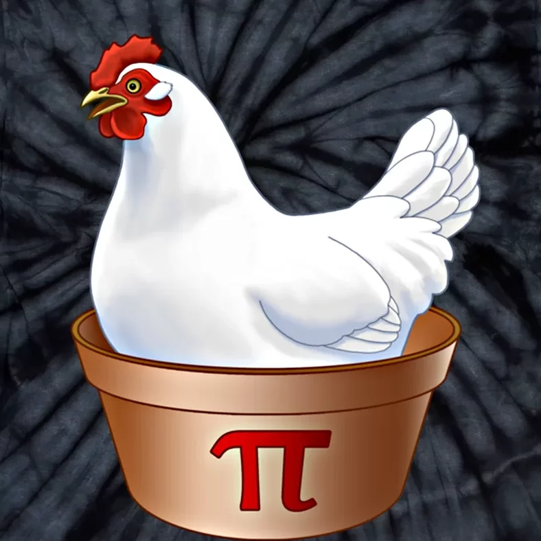 Funny Chicken Pot Pi (Pot Pie) Math Poultry Farmer Gift Tie-Dye T-Shirt