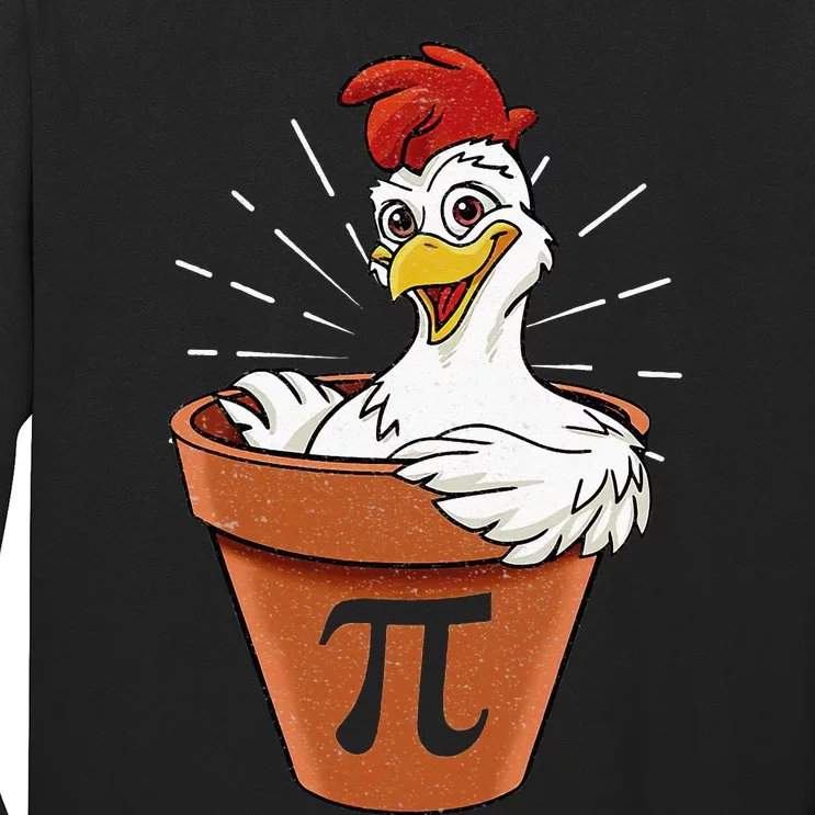 Funny Chicken Pot Pi Day Pie Math Lover Geek 3 14 Long Sleeve Shirt