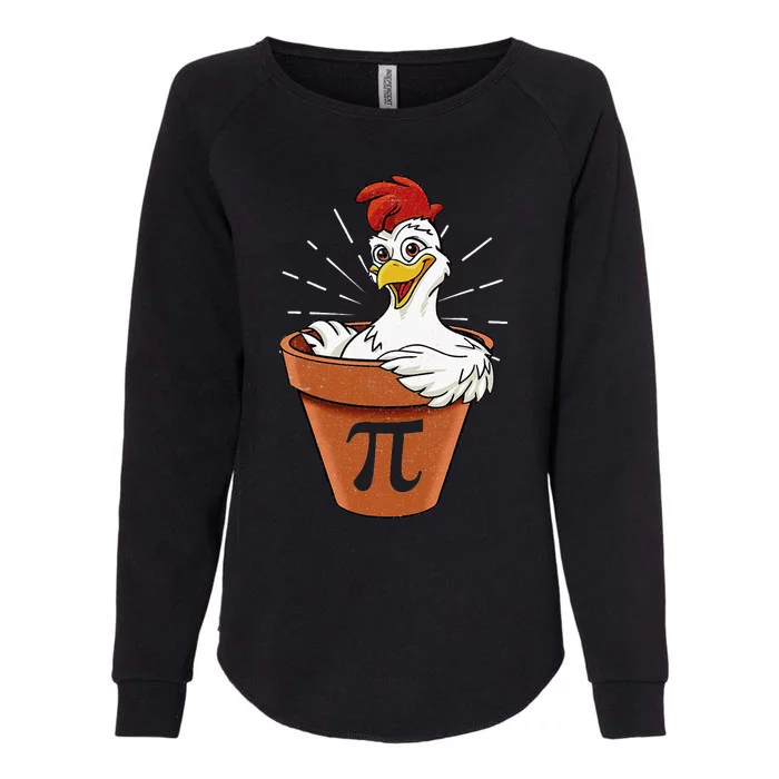 Funny Chicken Pot Pi Day Pie Math Lover Geek 3 14 Womens California Wash Sweatshirt