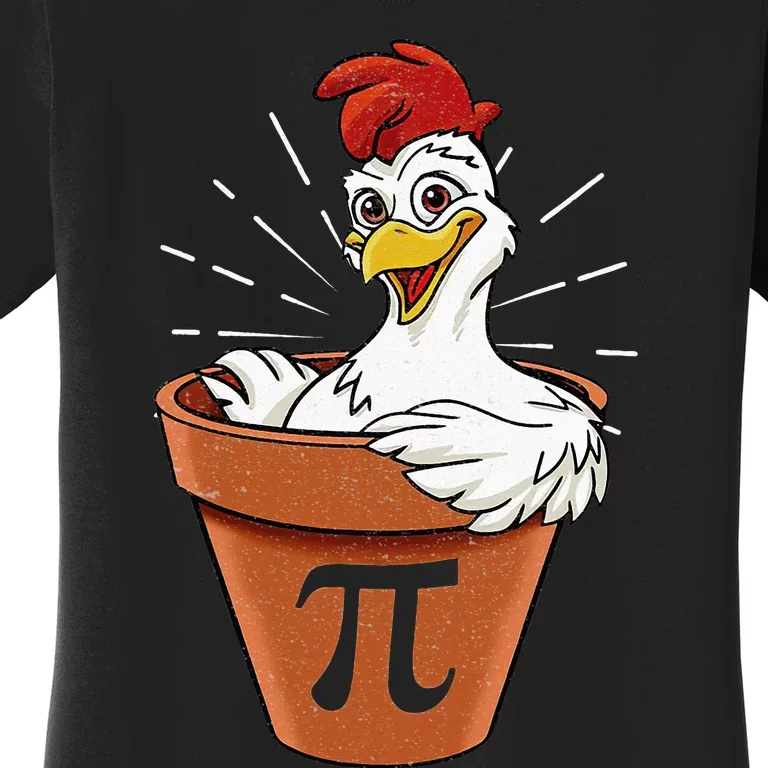 Funny Chicken Pot Pi Day Pie Math Lover Geek 3 14 Women's T-Shirt