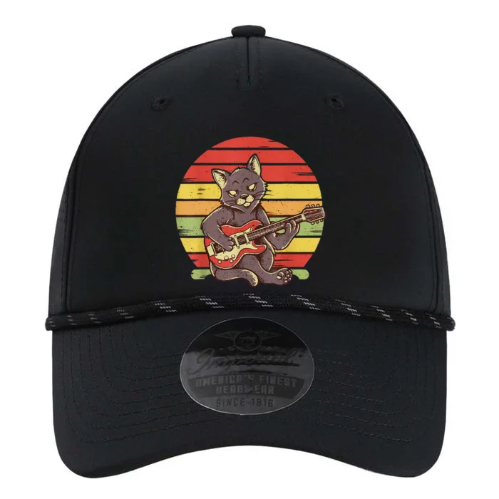 Funny Cat Playing Guitar Electric Guitarist Cat Rock Performance The Dyno Cap