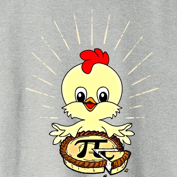 Funny Chicken Pot Pie Pi Day Math Lover 3 14 Nerd Mathematic Gift Women's Crop Top Tee