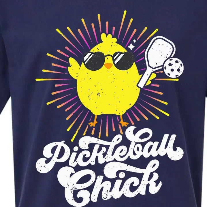 funny cute Pickleball Chick Pickleball Lover Sueded Cloud Jersey T-Shirt