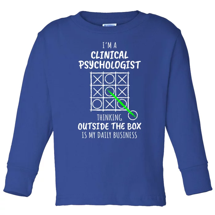 Funny Clinical Psychologist Gift Toddler Long Sleeve Shirt