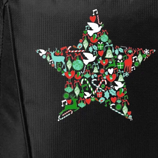 Festive Christmas Pattern Star City Backpack