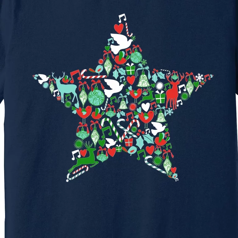 Festive Christmas Pattern Star Premium T-Shirt