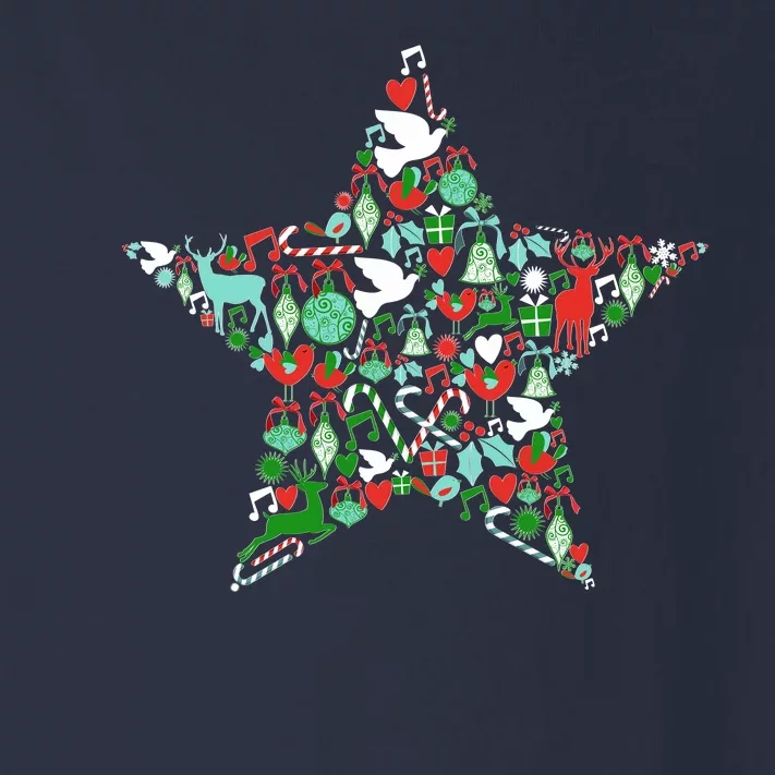 Festive Christmas Pattern Star Toddler Long Sleeve Shirt