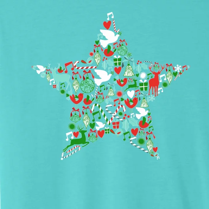 Festive Christmas Pattern Star ChromaSoft Performance T-Shirt