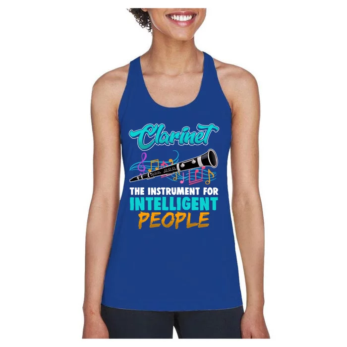 Funny Clarinet Player Funny Gift For Marching Bands Members Gift Women's Racerback Tank