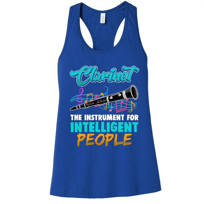 Funny Clarinet Player Funny Gift For Marching Bands Members Gift Women's Racerback Tank