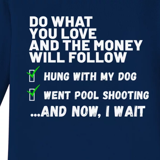 Funny Christian Prayed Went Pool Shooting Gift Baby Long Sleeve Bodysuit