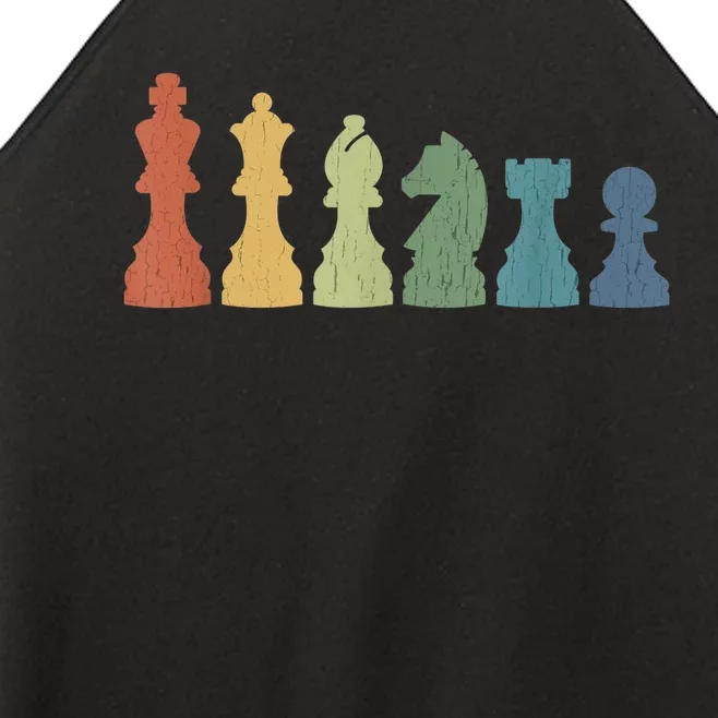 Funny Chess Pieces Board Game Lover Player Themed Chess Gift Women’s Perfect Tri Rocker Tank