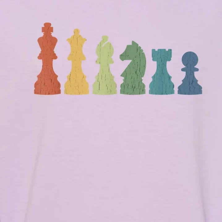 Funny Chess Pieces Board Game Lover Player Themed Chess Gift Garment-Dyed Sweatshirt