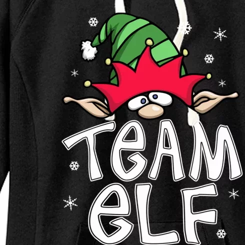 Family Christmas Pajamas – Team Elf Matching Christmas Women's Fleece Hoodie