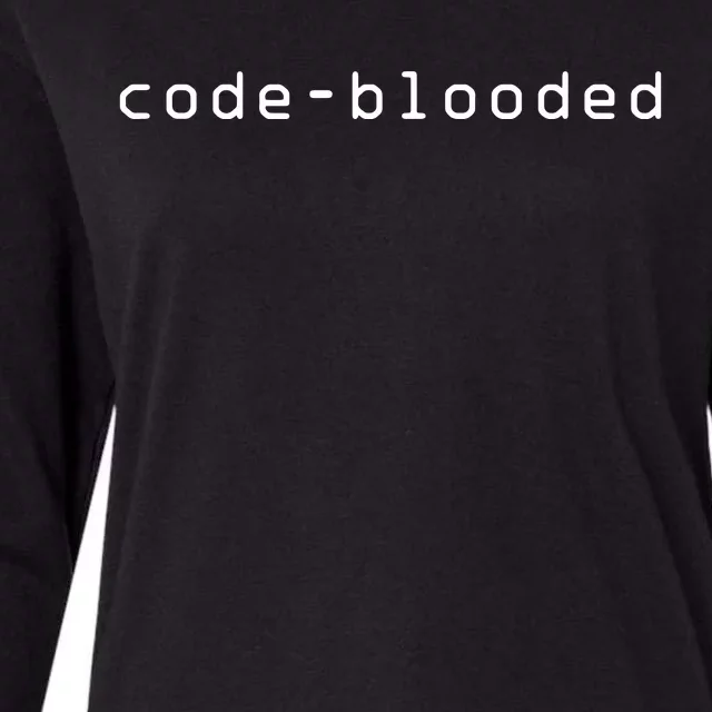 Funny CodeBlooded Programming Coding Programmer Coder Womens Cotton Relaxed Long Sleeve T-Shirt