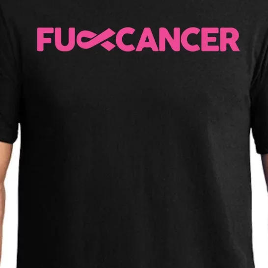 Fuck Cancer Pink F U Fu Pink Ribbon Cancer Awareness Symbol Gift Pajama Set