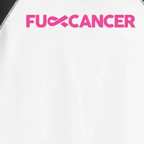 Fuck Cancer Pink F U Fu Pink Ribbon Cancer Awareness Symbol Gift Toddler Fine Jersey T-Shirt