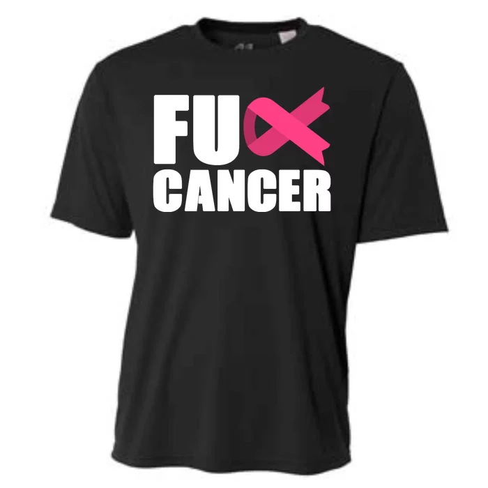 FU Cancer Pink Ribbon Breast Cancer Awareness Cooling Performance Crew T-Shirt