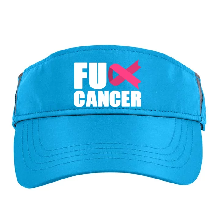 FU Cancer Pink Ribbon Breast Cancer Awareness Adult Drive Performance Visor