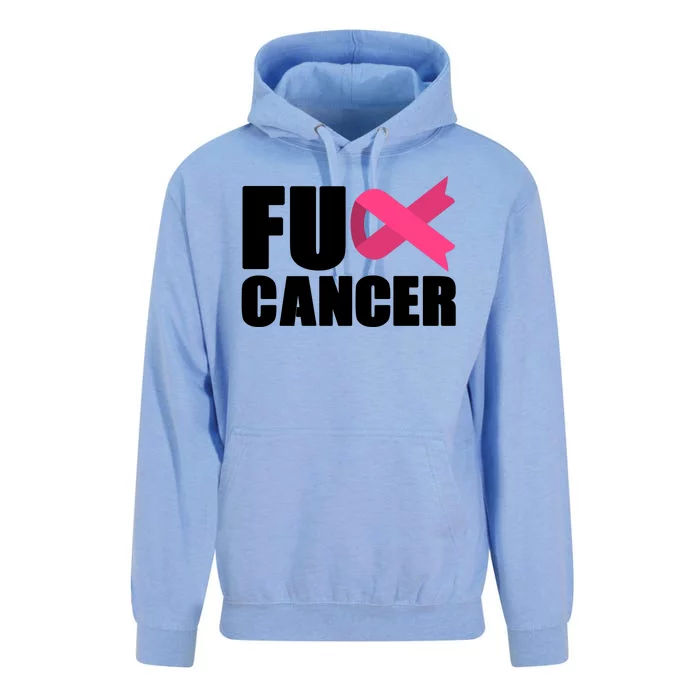 FU Cancer Pink Ribbon Breast Cancer Awareness Unisex Surf Hoodie