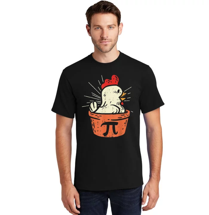 Funny Chicken Pot Pi Day Pie Math Lover Geek 3.14 Tall T-Shirt