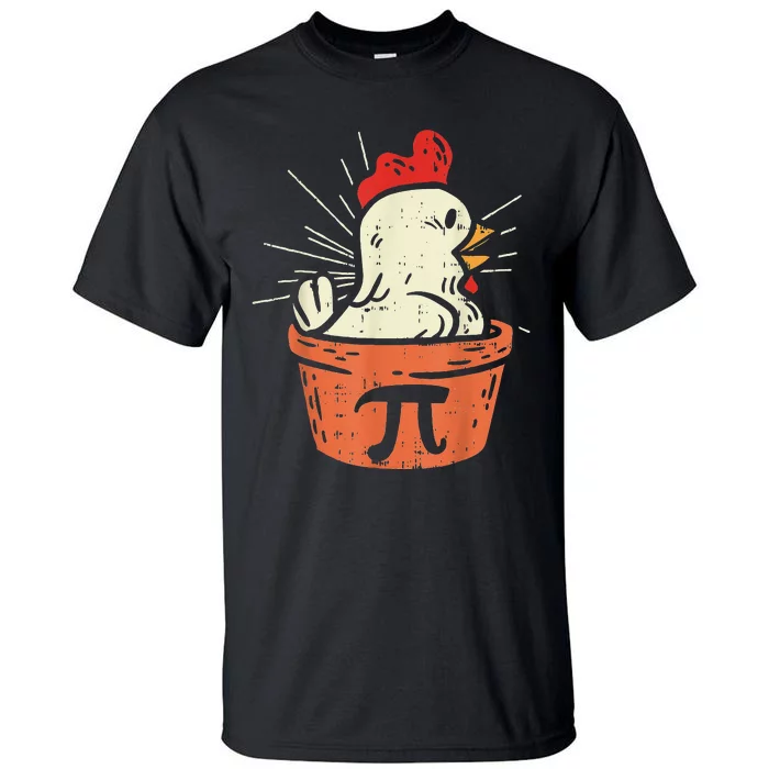 Funny Chicken Pot Pi Day Pie Math Lover Geek 3.14 Tall T-Shirt