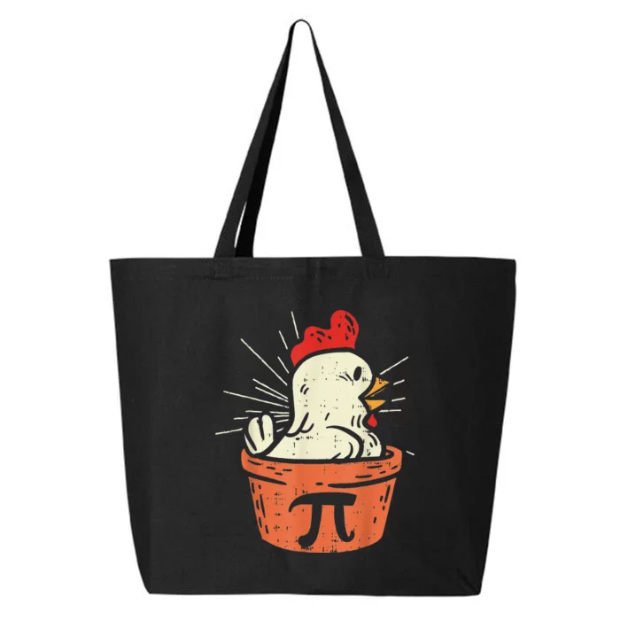 Funny Chicken Pot Pi Day Pie Math Lover Geek 3.14 25L Jumbo Tote