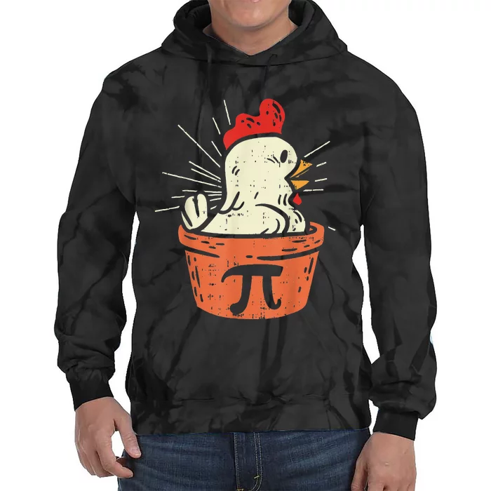 Funny Chicken Pot Pi Day Pie Math Lover Geek 3.14 Tie Dye Hoodie