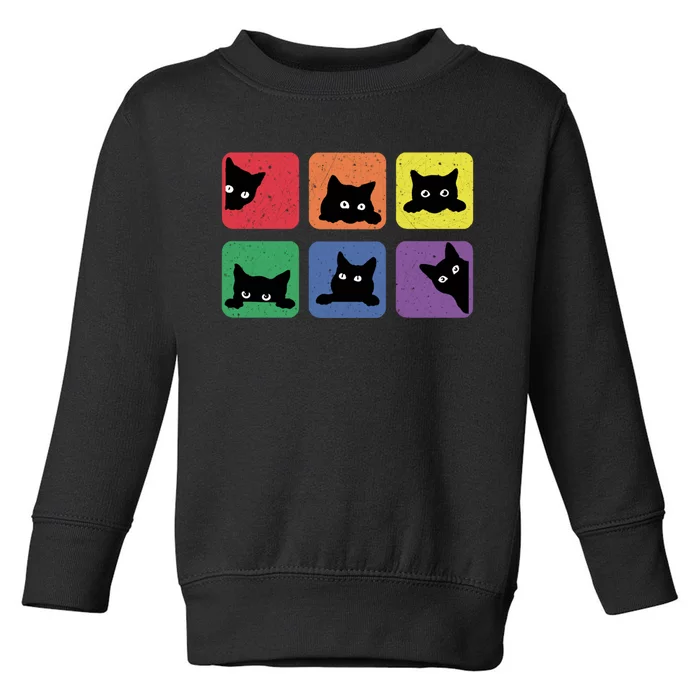 Funny Cats Pride 2024 Lgbt Cat Lover Lgbtq Purride Toddler Sweatshirt