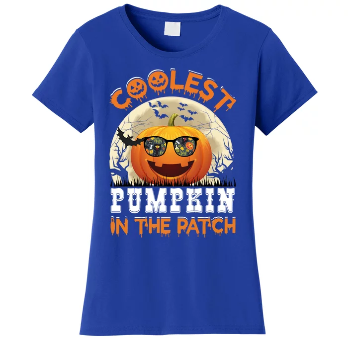 Funny Coolest Pumpkin In The Patch Happy Halloween Gift Women's T-Shirt