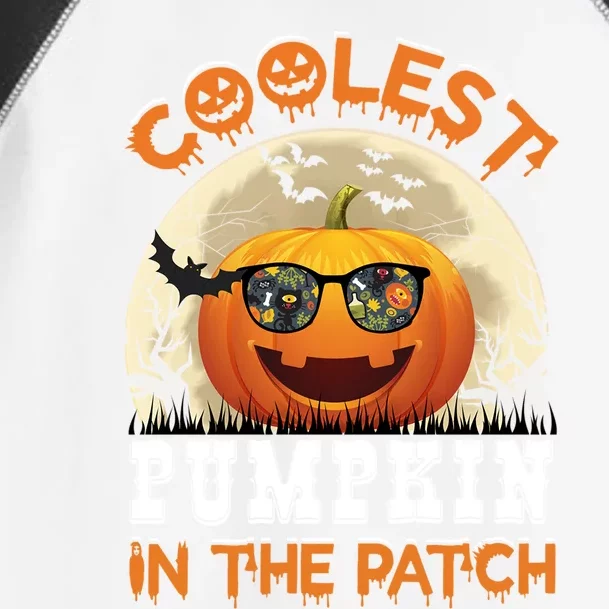 Funny Coolest Pumpkin In The Patch Happy Halloween Gift Toddler Fine Jersey T-Shirt