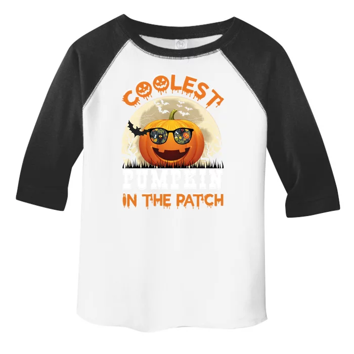 Funny Coolest Pumpkin In The Patch Happy Halloween Gift Toddler Fine Jersey T-Shirt