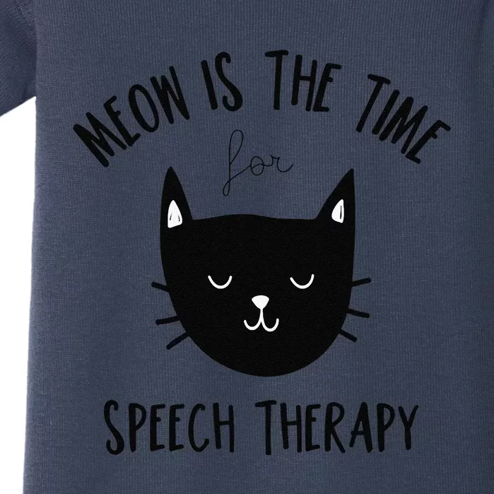 Funny Cat Pun Speech Therapy SLP Therapist Cute Kitten Baby Bodysuit