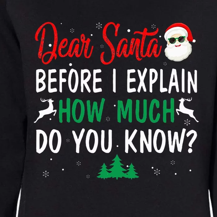 Funny Christmas Pajama Dear Santa I Can Explain Womens California Wash Sweatshirt